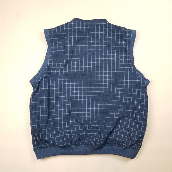 VTG 90's 00's Golf Reversible Tan / Navy Blue Chec - Picture 4 of 10